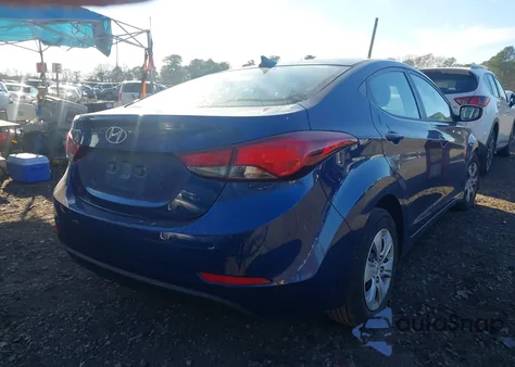 2016 Hyundai Elantra Se from USA, damaged, VIN 5NPDH4AE5GH726574